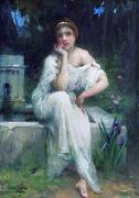 Charles-Amable Lenoir Study for A Meditation Germany oil painting artist